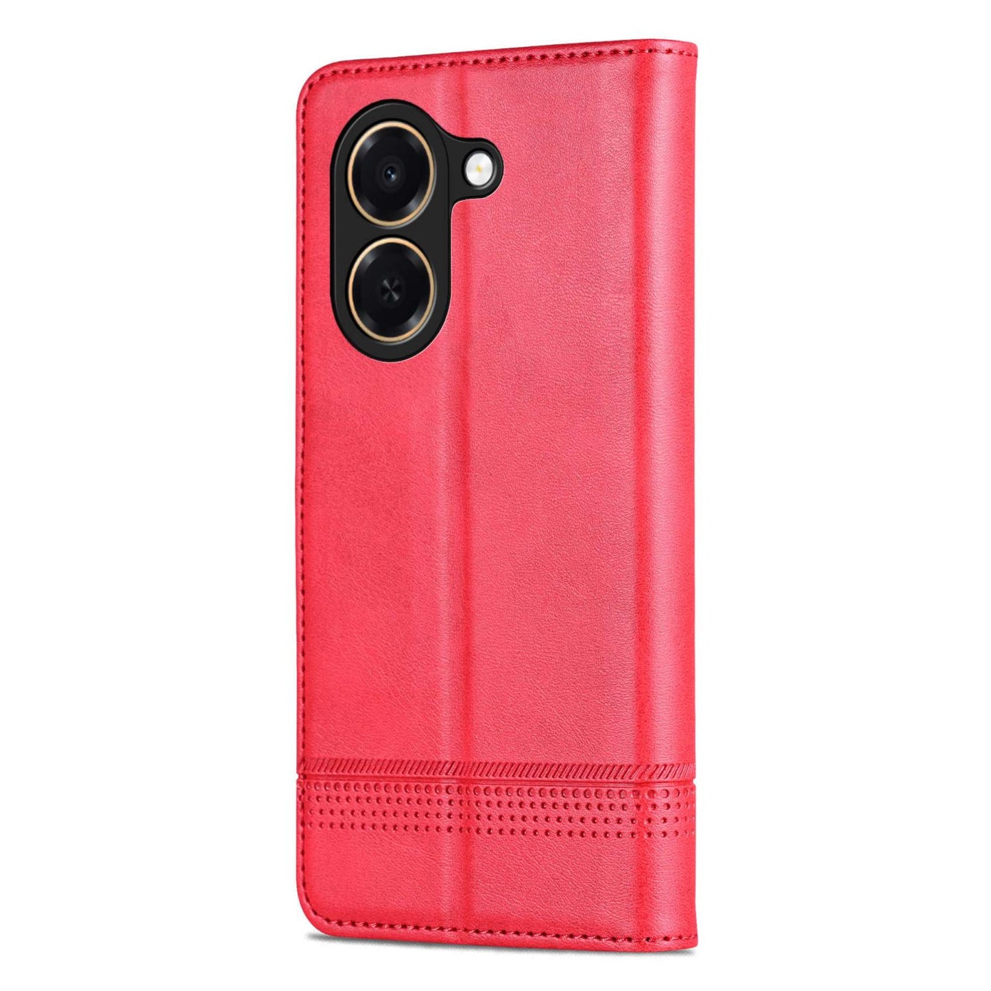 For Honor Play 80 Plus 5G AZNS Magnetic Calf Texture Flip Leather Phone Case(Red)