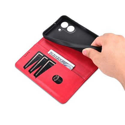 For Honor Play 80 Plus 5G AZNS Magnetic Calf Texture Flip Leather Phone Case(Red)