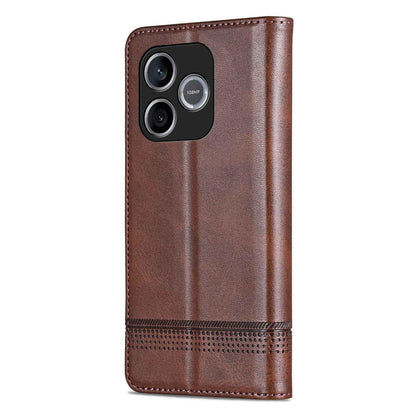 For Honor 600 Lite Global AZNS Magnetic Calf Texture Flip Leather Phone Case(Dark Brown)