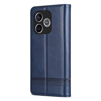 For Honor 600 Lite Global AZNS Magnetic Calf Texture Flip Leather Phone Case(Dark Blue)