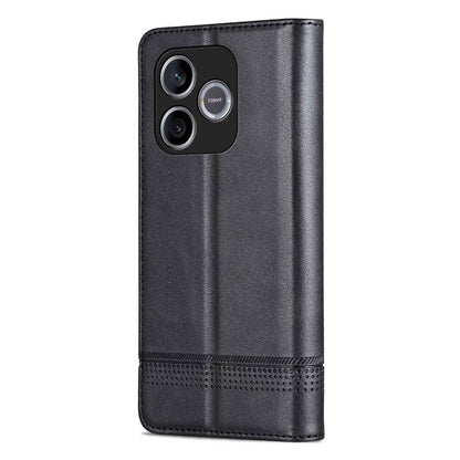 For Honor 600 Lite Global AZNS Magnetic Calf Texture Flip Leather Phone Case(Black)