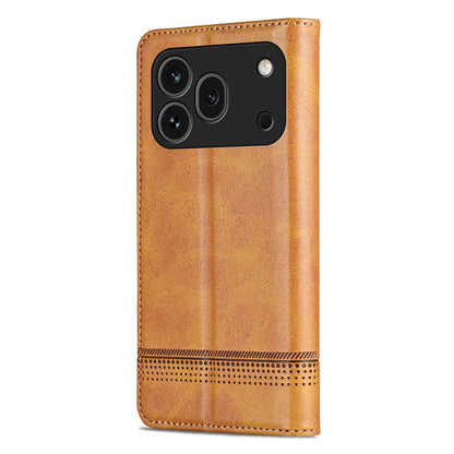 For Honor 600 Pro Global AZNS Magnetic Calf Texture Flip Leather Phone Case(Light Brown)