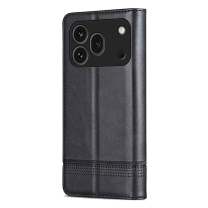 For Honor 600 Pro Global AZNS Magnetic Calf Texture Flip Leather Phone Case(Black)