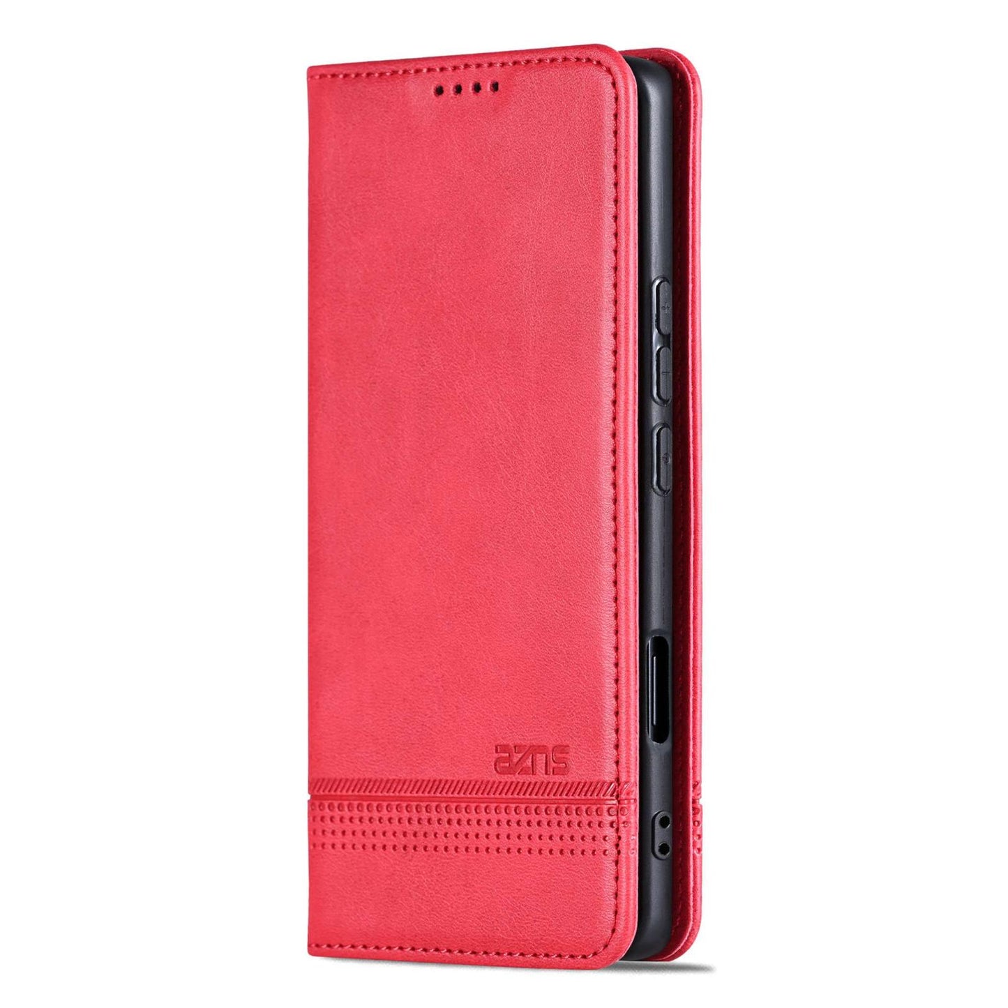 For Honor 600 Pro Global AZNS Magnetic Calf Texture Flip Leather Phone Case(Red)