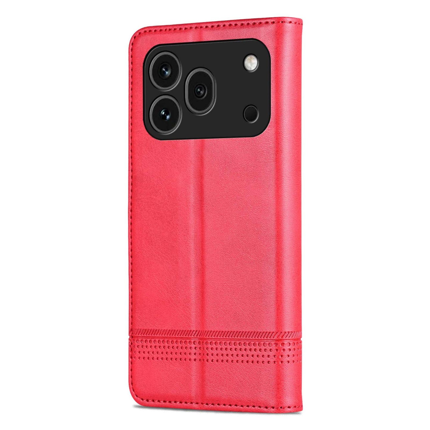 For Honor 600 Pro Global AZNS Magnetic Calf Texture Flip Leather Phone Case(Red)