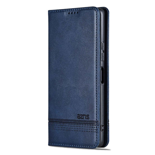 For Honor Play 10T 5G/400 Smart 5G AZNS Magnetic Calf Texture Flip Leather Phone Case(Dark Blue)