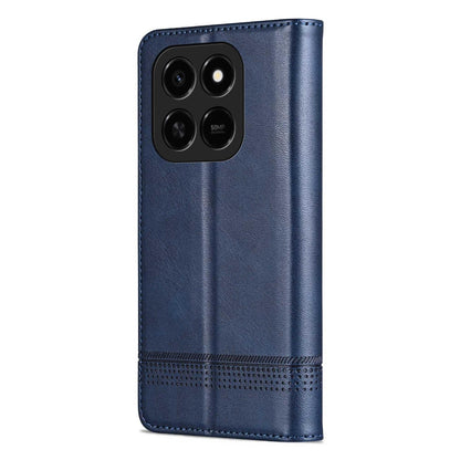 For Honor Play 10T 5G/400 Smart 5G AZNS Magnetic Calf Texture Flip Leather Phone Case(Dark Blue)