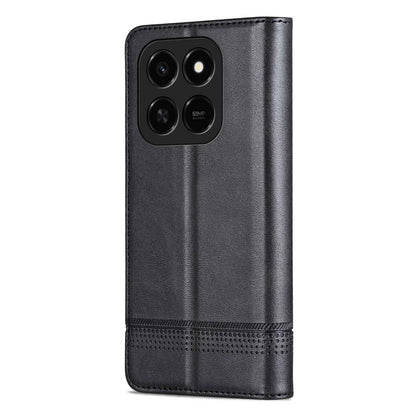 For Honor Play 10T 5G/400 Smart 5G AZNS Magnetic Calf Texture Flip Leather Phone Case(Black)