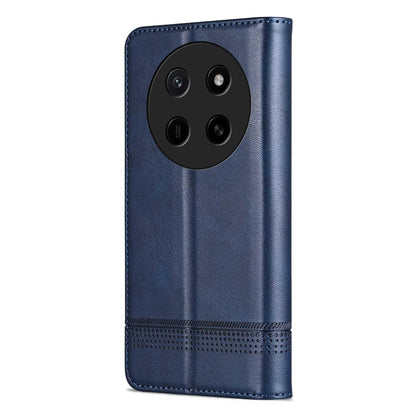 For Honor X80 Pro Max 5G AZNS Magnetic Calf Texture Flip Leather Phone Case(Dark Blue)