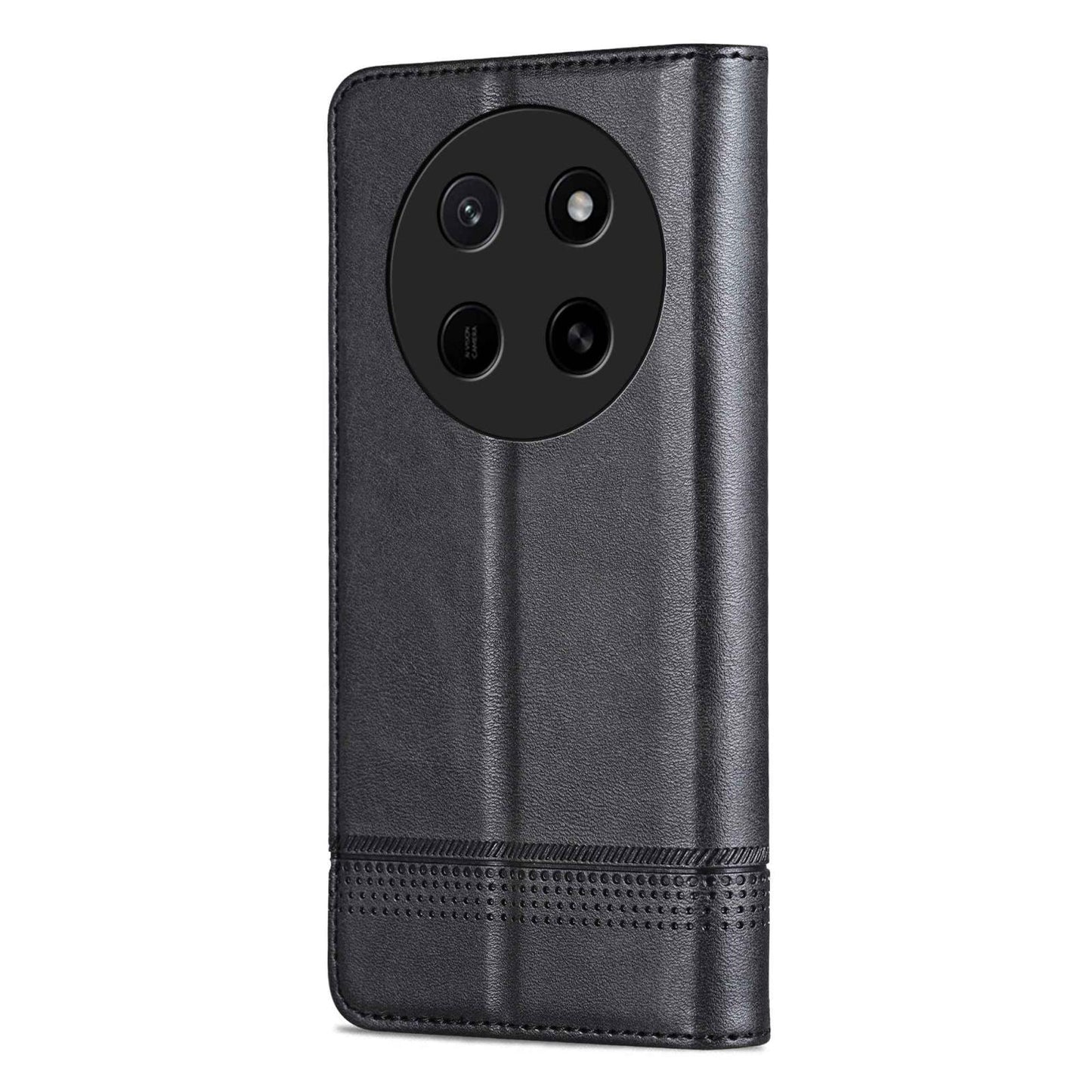 For Honor X80 Pro Max 5G AZNS Magnetic Calf Texture Flip Leather Phone Case(Black)