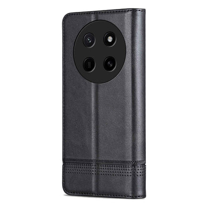 For Honor X80 Pro Max 5G AZNS Magnetic Calf Texture Flip Leather Phone Case(Black)