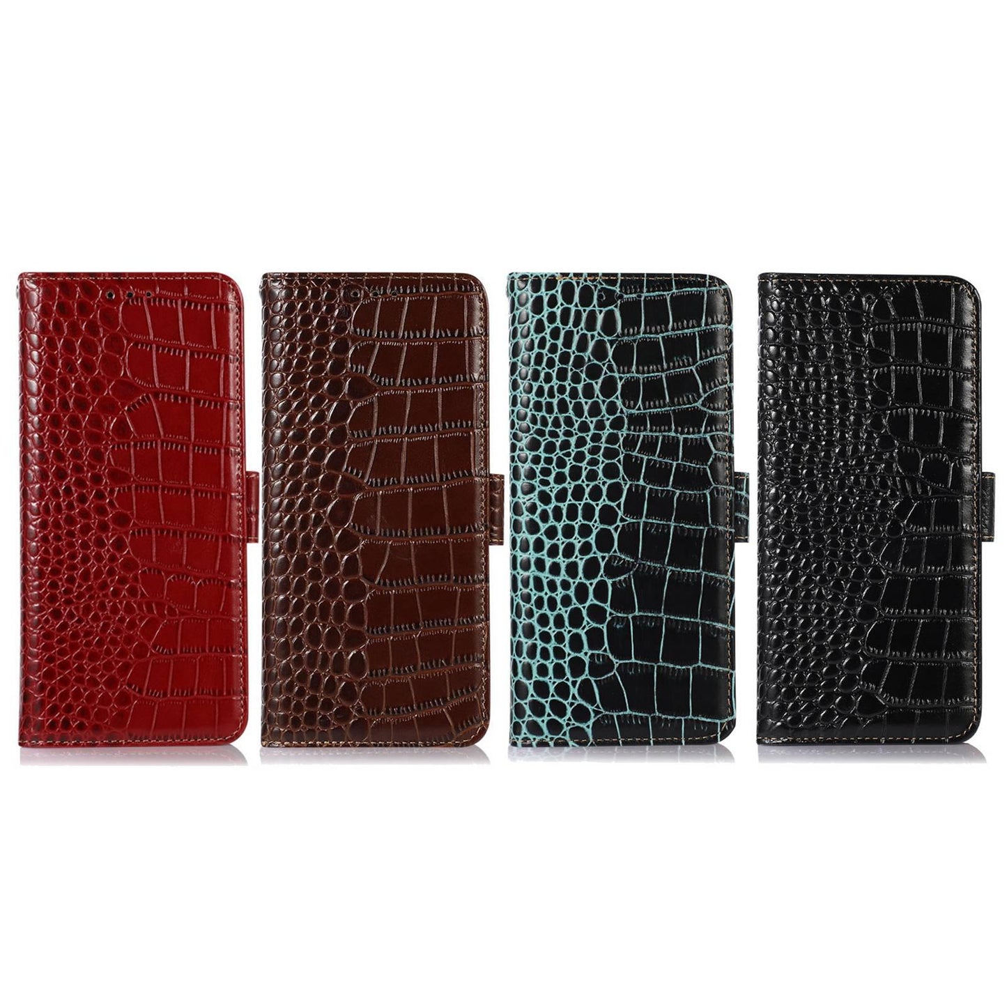 For Motorola Edge 70 Max 5G Crocodile Top Layer Cowhide Leather Phone Case(Black)