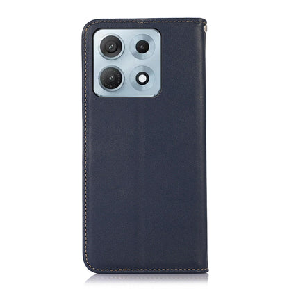 For Motorola Edge 70 Max 5G KHAZNEH Nappa Top Layer Cowhide Leather Phone Case(Blue)