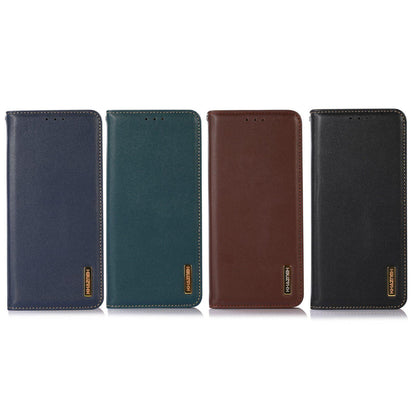 For Motorola Edge 70 Max 5G KHAZNEH Nappa Top Layer Cowhide Leather Phone Case(Blue)