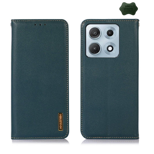 For Motorola Edge 70 Max 5G KHAZNEH Nappa Top Layer Cowhide Leather Phone Case(Green)