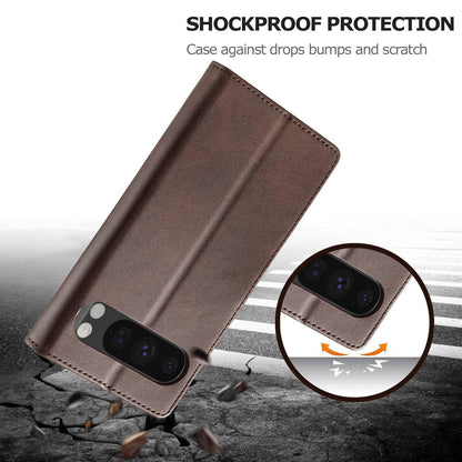For Google Pixel 11 Pro XL LC.IMEEKE Calf Texture Flip Leather Phone Case(Brown)