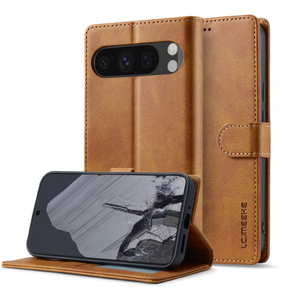 For Google Pixel 11 Pro XL LC.IMEEKE Calf Texture Flip Leather Phone Case(Yellow)