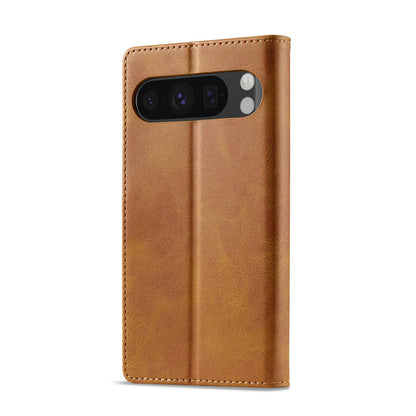 For Google Pixel 11 Pro XL LC.IMEEKE Calf Texture Flip Leather Phone Case(Yellow)