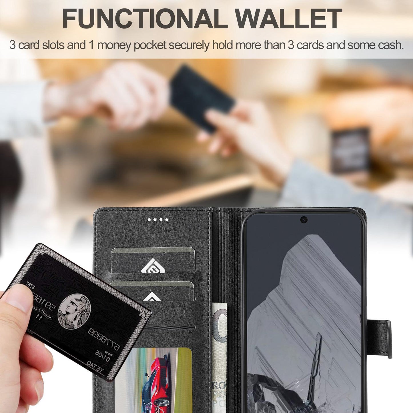 For Google Pixel 11 / 11 Pro LC.IMEEKE Calf Texture Flip Leather Phone Case(Black)
