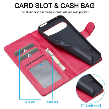 For Google Pixel 11 / 11 Pro LC.IMEEKE Calf Texture Flip Leather Phone Case(Red)