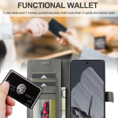 For Google Pixel 11 / 11 Pro LC.IMEEKE Calf Texture Flip Leather Phone Case(Grey)