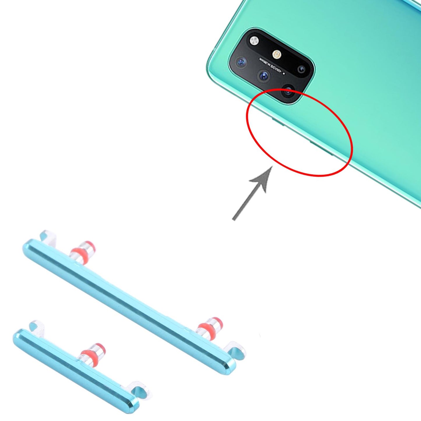 For OnePlus 8T Power Button + Volume Control Button(Blue)