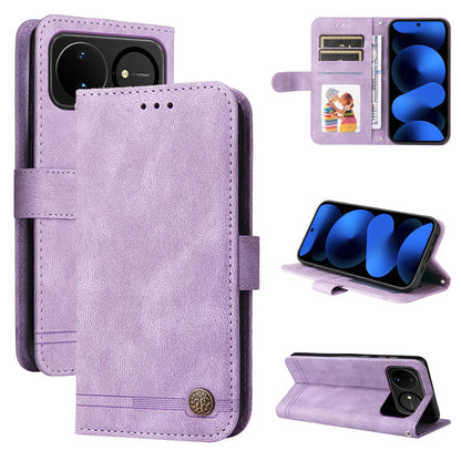 For Huawei nova 16 Skin Feel Life Tree Metal Button Leather Phone Case(Purple)