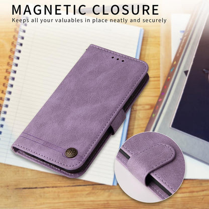 For Huawei nova 16 Skin Feel Life Tree Metal Button Leather Phone Case(Purple)