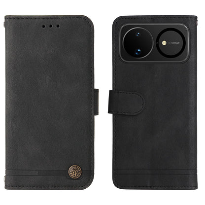 For Huawei nova 16 Skin Feel Life Tree Metal Button Leather Phone Case(Black)