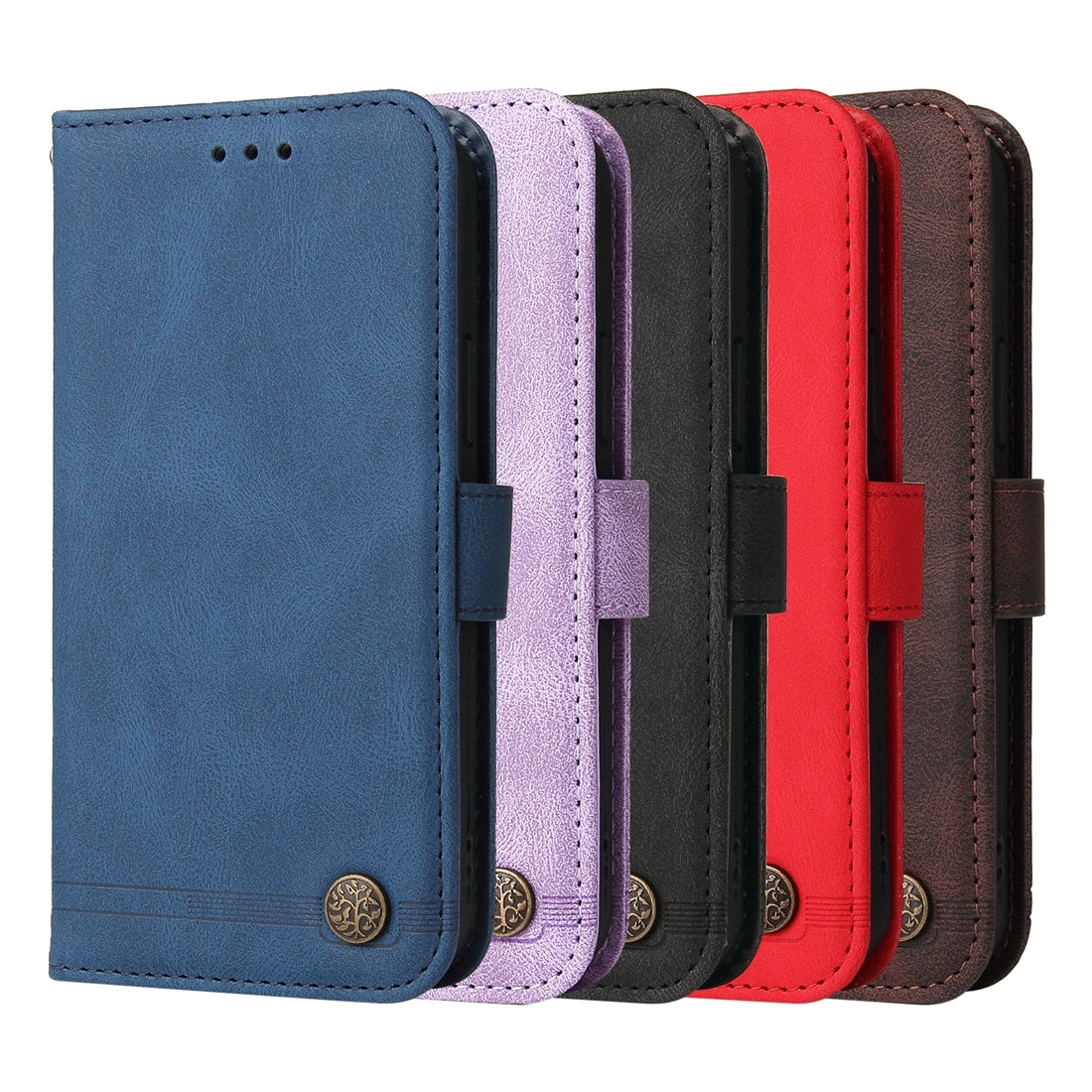 For Huawei nova 16 Skin Feel Life Tree Metal Button Leather Phone Case(Purple)