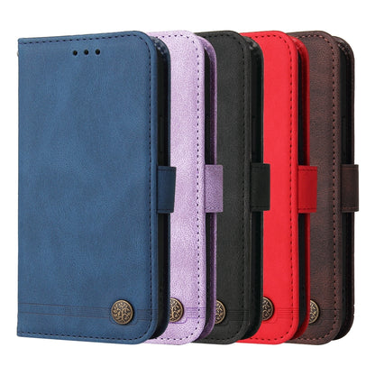 For Huawei nova 16 Skin Feel Life Tree Metal Button Leather Phone Case(Purple)