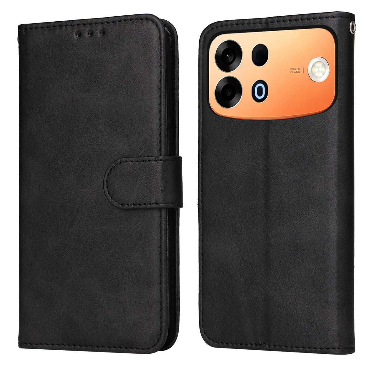For OPPO A7 Pro Max 5G Classic Calf Texture Flip Leather Phone Case - Black - EDA004595936D
