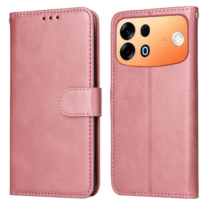 For OPPO A7 Pro Max 5G Classic Calf Texture Flip Leather Phone Case - Rose Gold - EDA004595936E