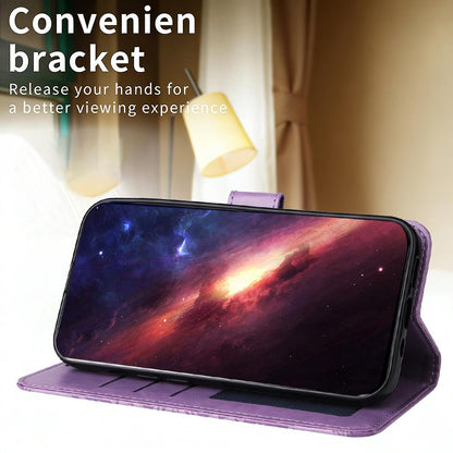 For Huawei nova 16 Embossed Sunflower Leather Phone Case(Purple)