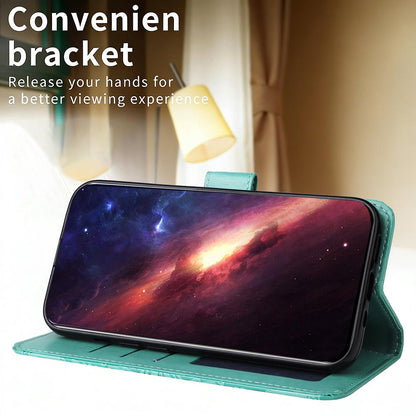 For Huawei nova 16 Embossed Sunflower Leather Phone Case(Green)
