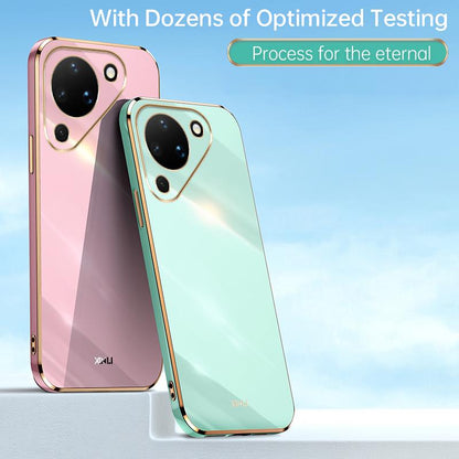 For Huawei Pura 90 5G XINLI Straight Edge 6D Electroplate TPU Phone Case - Pink - EDA004599817F
