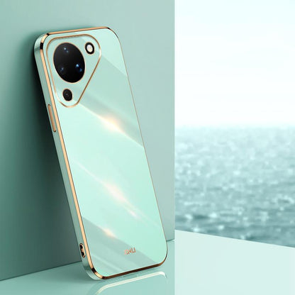 For Huawei Pura 90 5G XINLI Straight Edge 6D Electroplate TPU Phone Case - Mint Green - EDA004599817G
