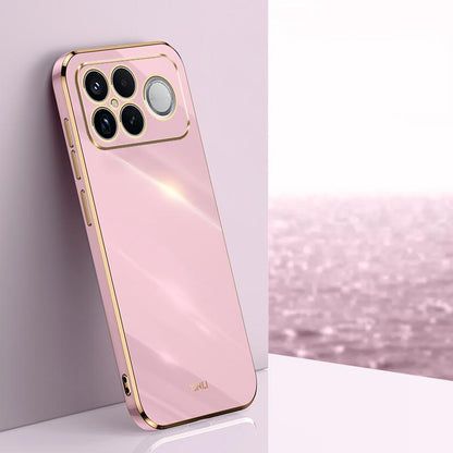 For Redmi K90 Pro Max / Poco F8 Ultra XINLI Straight Edge 6D Electroplate TPU Phone Case(Cherry Purple)