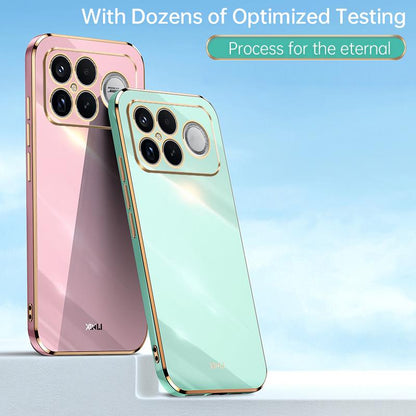 For Redmi K90 Pro Max / Poco F8 Ultra XINLI Straight Edge 6D Electroplate TPU Phone Case(Cherry Purple)