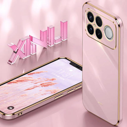 For Redmi K90 Pro Max / Poco F8 Ultra XINLI Straight Edge 6D Electroplate TPU Phone Case(Cherry Purple)