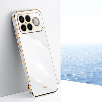 For Redmi K90 Pro Max / Poco F8 Ultra XINLI Straight Edge 6D Electroplate TPU Phone Case(White)