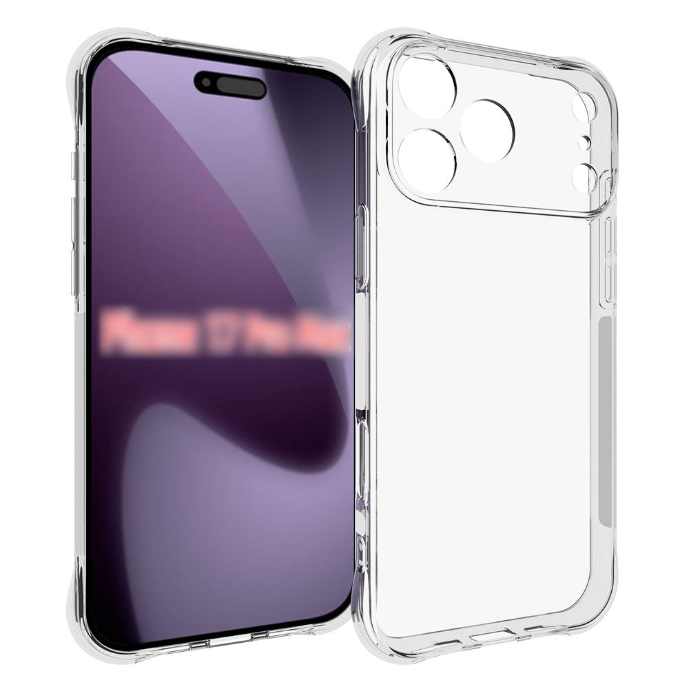 For iPhone 18 Pro Max Shockproof Non-slip Thickening TPU Phone Case - Transparent - EDA004601914A