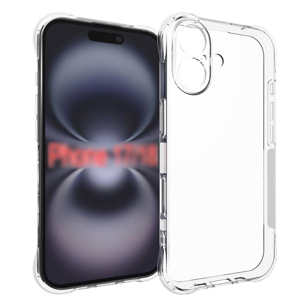 For iPhone 18 Shockproof Non-slip Thickening TPU Phone Case - Transparent - EDA004601916A