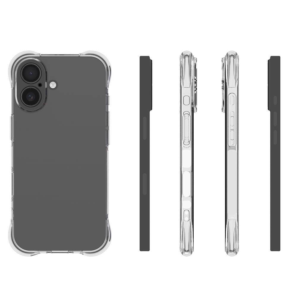 For iPhone 18 Shockproof Non-slip Thickening TPU Phone Case - Transparent - EDA004601916A