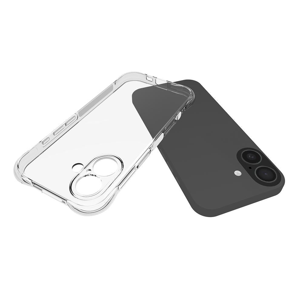 For iPhone 18 Shockproof Non-slip Thickening TPU Phone Case - Transparent - EDA004601916A