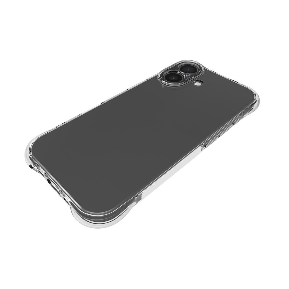 For iPhone 18 Shockproof Non-slip Thickening TPU Phone Case - Transparent - EDA004601916A