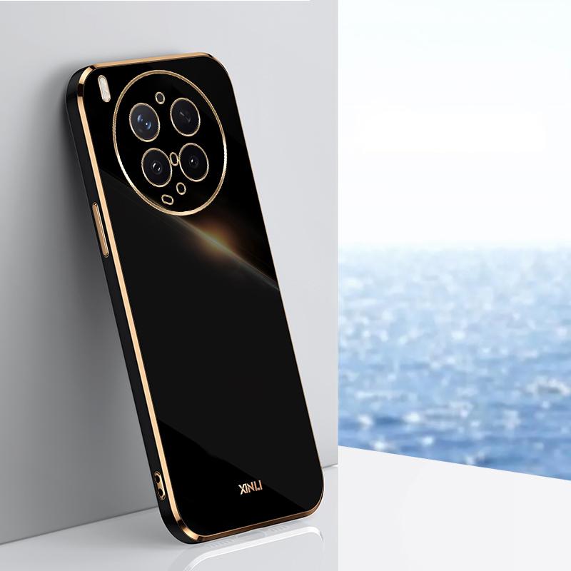 For vivo X300 Ultra XINLI Straight Edge 6D Electroplate TPU Phone Case - Black - EDA004606725A