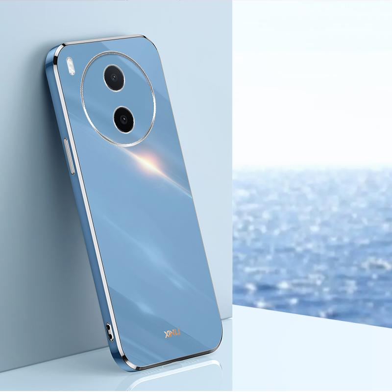 For vivo Y600 Pro 5G XINLI Straight Edge 6D Electroplate TPU Phone Case - Celestial Blue - EDA004606726C