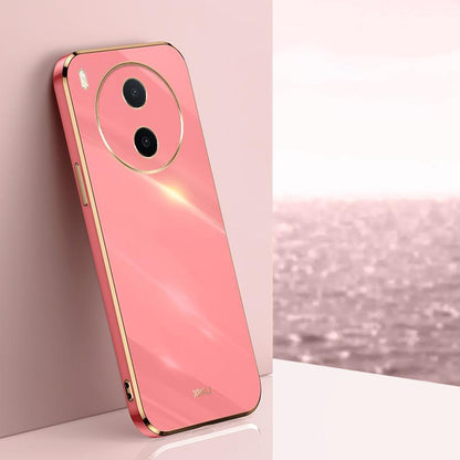 For vivo Y600 Pro 5G XINLI Straight Edge 6D Electroplate TPU Phone Case - Hawthorn Red - EDA004606726D