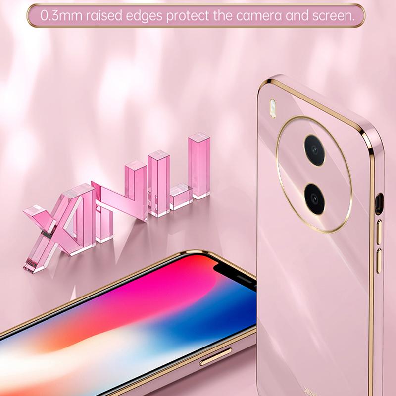 For vivo Y600 Pro 5G XINLI Straight Edge 6D Electroplate TPU Phone Case - Hawthorn Red - EDA004606726D